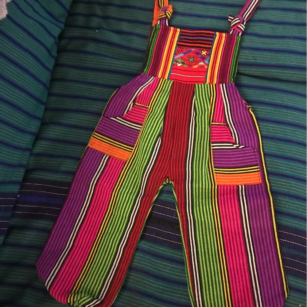 CLEARANCE
Colourful Striped Overalls handmade in Guatemala - Picture 1 of 8